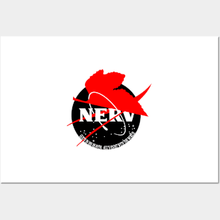 NASA x NERV dark Posters and Art